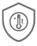 Shield icon: overtemperature protection
