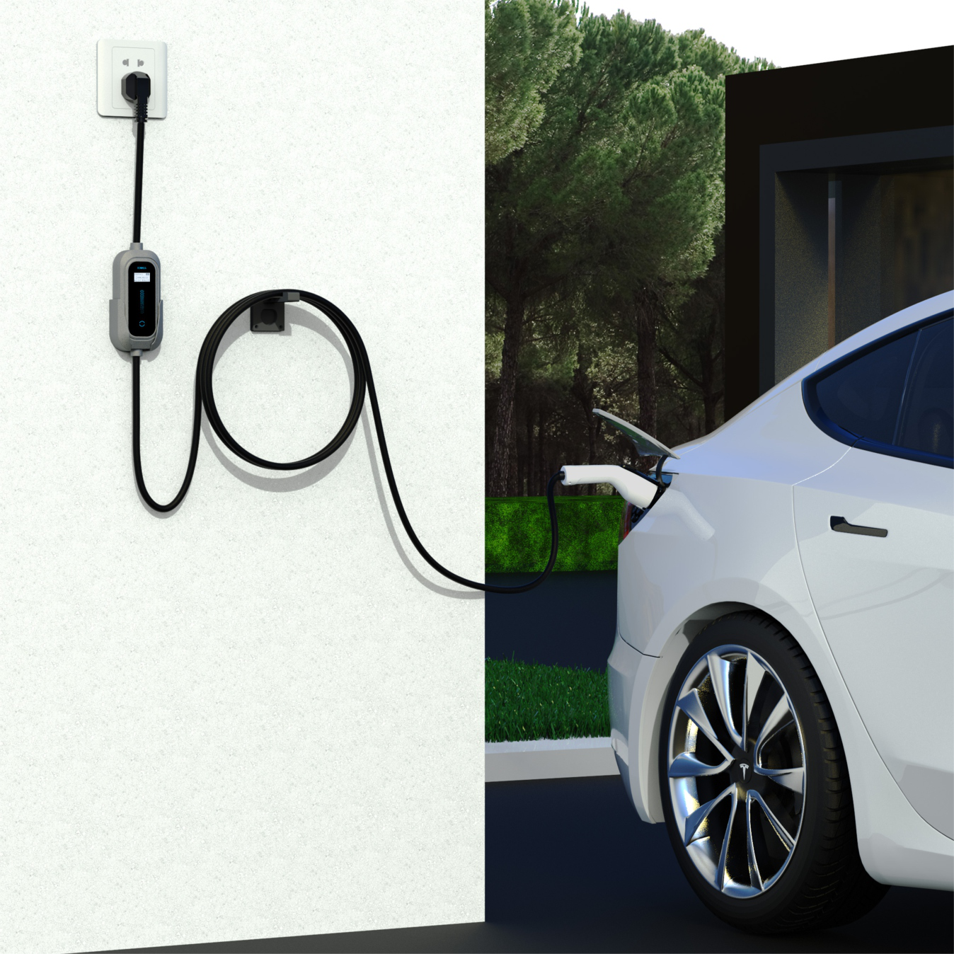 K03 K04 Portable EV Charging Gun with 1.3 inch display