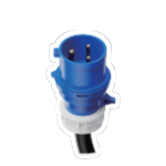 KM2-01 GB 32A 3-core industrial input plug