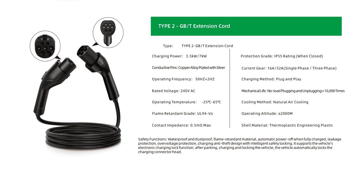 TYPE 2 - GB/T Extension Cord Specifications