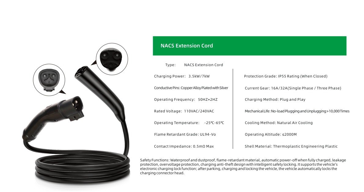 NACS Extension Cord Specifications